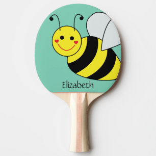 Cute Bumble Bee Personalised Ping Pong Paddle