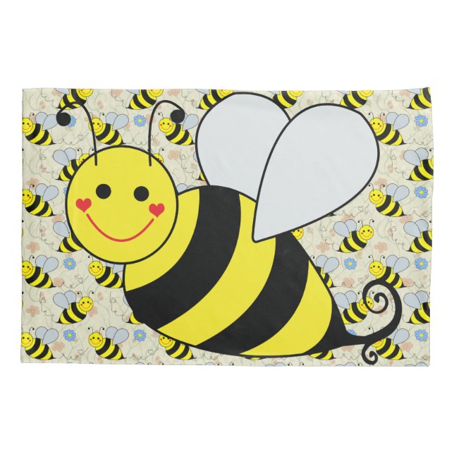 Cute Bumble Bee Pillowcase (Back)