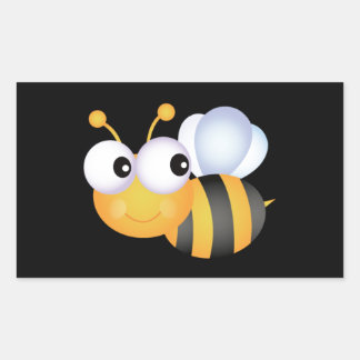 Cute Bumble Bee Rectangular Sticker