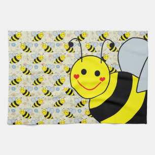Cute Bumble Bee Tea Towel