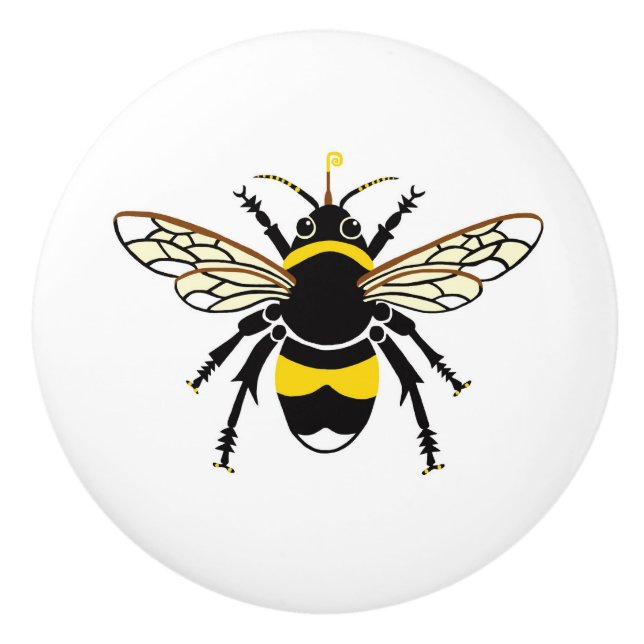 Cute Bumble BEE -Wildlife - Nature-  Ceramic Knob (Front)