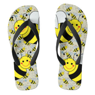 Cute Bumble Bee with Pattern Thongs