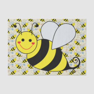 Cute Bumble Bee with Pattern Tissue Paper