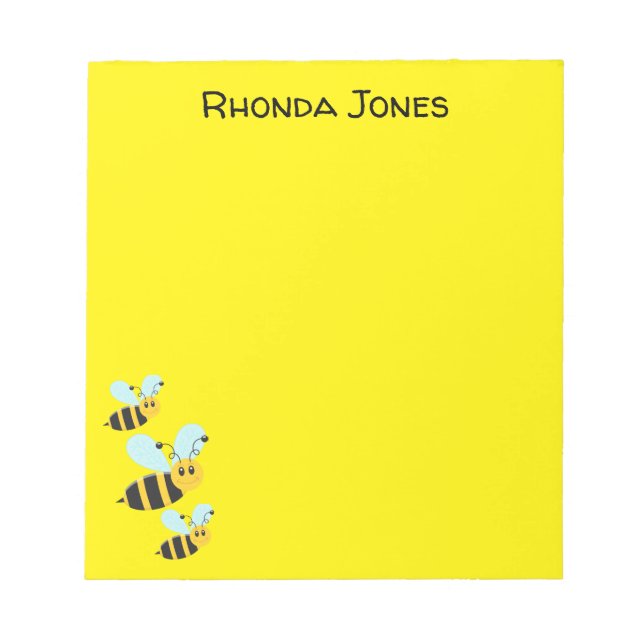 Cute Bumble Bees  Notepad (Front)