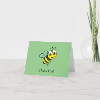 Cute Bumble Honey Bee Thank You Card