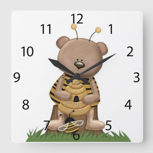 "Cute Bumblebee" ACRYLIC WALL CLOCK (Front)