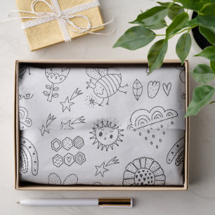 Cute Bumblebee and Rainbow Nursery Tissue Paper