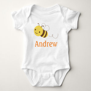 Cute Bumblebee Custom Personalised Baby's Name Baby Bodysuit