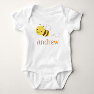 Cute Bumblebee Custom Personalised Baby's Name Baby Bodysuit