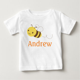Cute Bumblebee Custom Personalised Baby's Name Baby T-Shirt