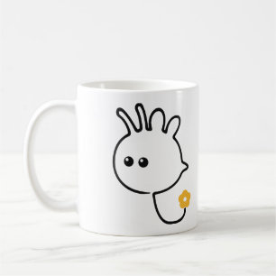 Cute Bumblebee One Line Art with Yellow Flower Coffee Mug