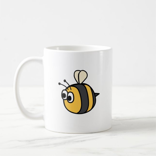 Cute Bumblebee Throw Pillow Coffee Mug (Left)