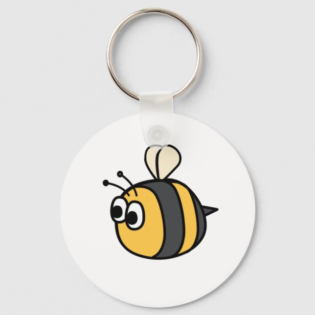 Cute Bumblebee Throw Pillow Key Ring (Front)