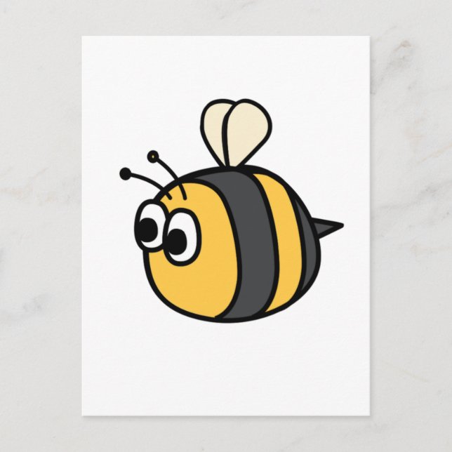 Cute Bumblebee Throw Pillow Postcard (Front)