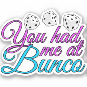 Cute Bunco Game Night Pink Blue Dice