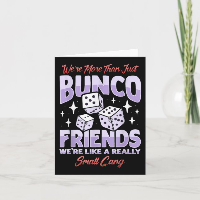 Cute Bunco Night Squad Apparel Game Bunco  Card (Front)