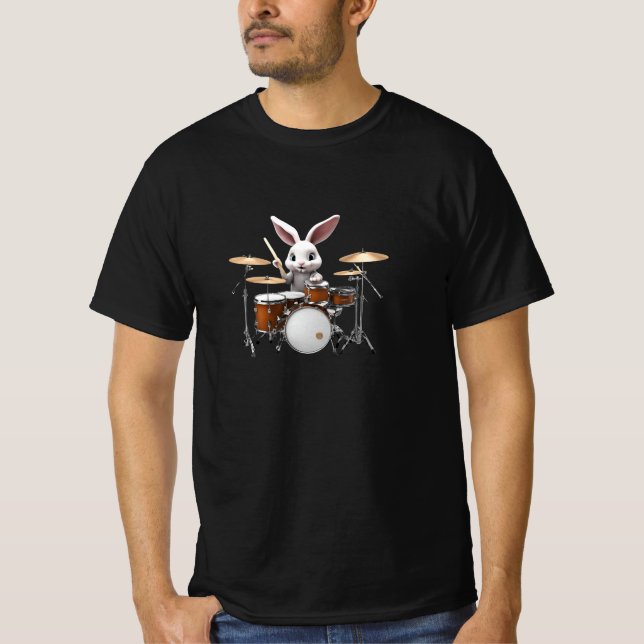 Cute Bunner Drummer T-Shirt (Front)