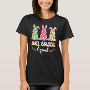 Cute Bunnies 2nd Grade Teacher Squad Easter Day Ti T-Shirt