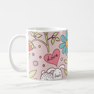 Cute Bunnies: Adorable Seamless Charm. Coffee Mug