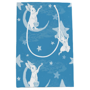 Cute Bunnies and Stars   Medium Gift Bag
