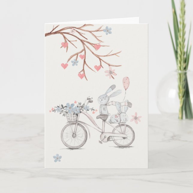 Cute bunnies. holiday card (Front)