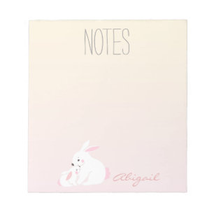 Cute bunnies   Personalised Notepad