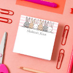 Cute Bunnies Personalised Post-it Notes<br><div class="desc">Easily personalise this Post-it notepad with your custom name and title. The design features a bunch of cute hand-drawn cartoon bunnies.</div>