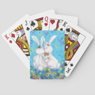 Cute Bunnies Playing Cards
