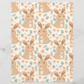Cute Bunnies Scrapbook Paper