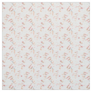 Cute bunnies with balloons fabric