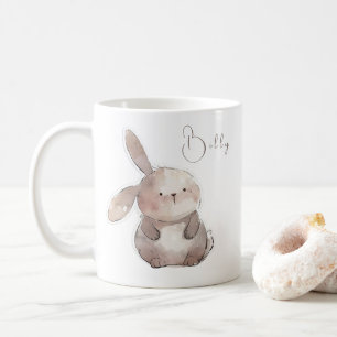 Cute bunny 2, personalized coffee mug