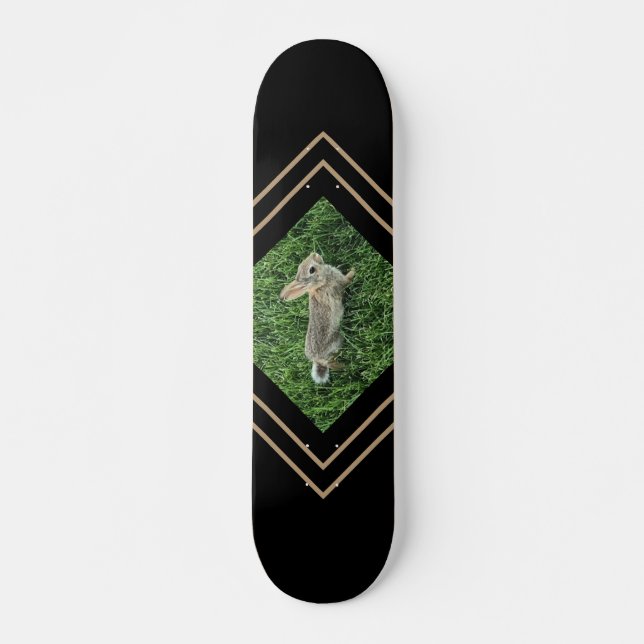 Cute Bunny Animal Skateboard (Front)