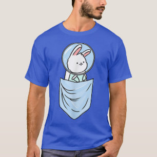 Cute Bunny Astronaut In Pocket Bunny  T-Shirt
