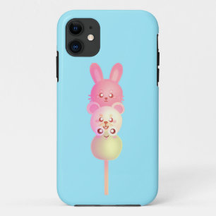 Cute Bunny, Bear And Frog Dango iPhone 11 Case