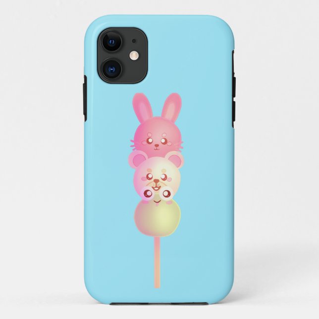 Cute Bunny, Bear And Frog Dango Case-Mate iPhone Case (Back)
