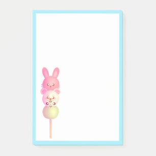 Cute Bunny, Bear And Frog Dango Post-it Notes