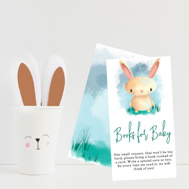 Cute bunny books for baby enclosure card (Creator Uploaded)