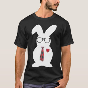 Cute Bunny Bow Tie Easter Day T-Shirt
