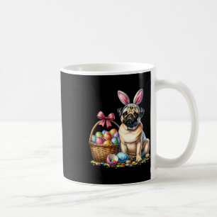 Cute Bunny Boxer Dog Floral Easter Eggs Sket Dog P Coffee Mug