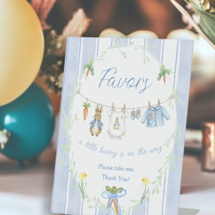 Cute Bunny Boy Clothesline Favor Sign