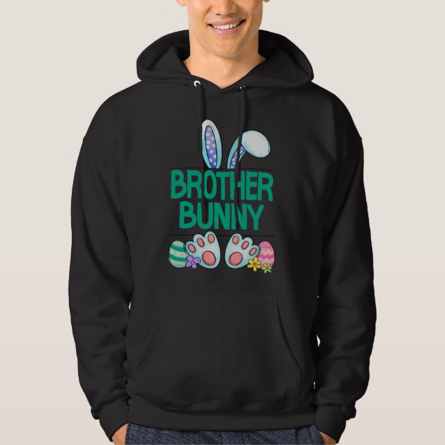 Cute Bunny Brother Bunny Cute Easter Family Matchi Hoodie (Front)