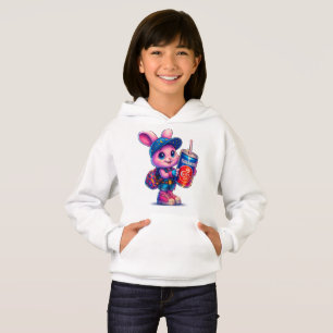 Cute Bunny Bubble Tea Hoodie