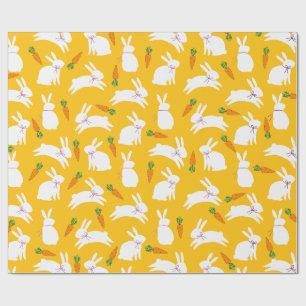 Cute Bunny & Carrot Wrapping Paper