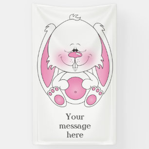 Cute Bunny Cartoon Banner