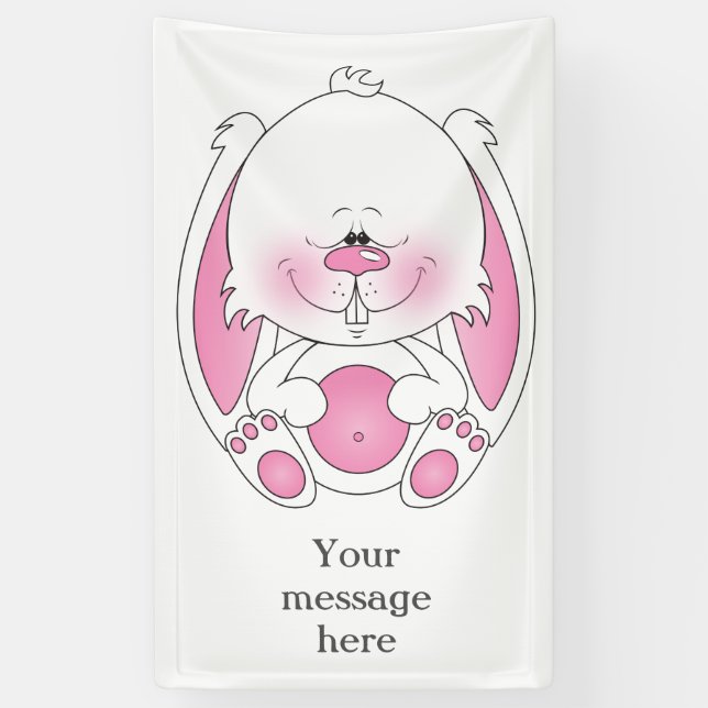 Cute Bunny Cartoon Banner (Vertical)