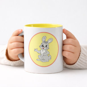 Cute Bunny Cartoon for Toddlers – Kids Animal Mug