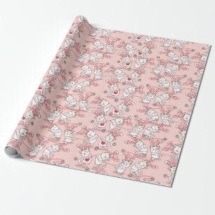 Cute Bunny Cats Wrapping Paper