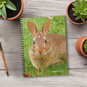 Cute Bunny Chewing Greens on the Golf Fairway Notebook