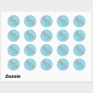 Cute bunny classic round sticker