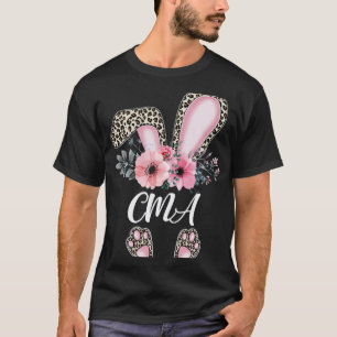 Cute Bunny CMA Nurse Leopard Rabbit Easter Day Nur T-Shirt